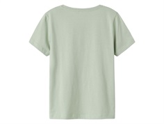 Lysegrøn t-shirt fra Name It 13242809 aqua gray